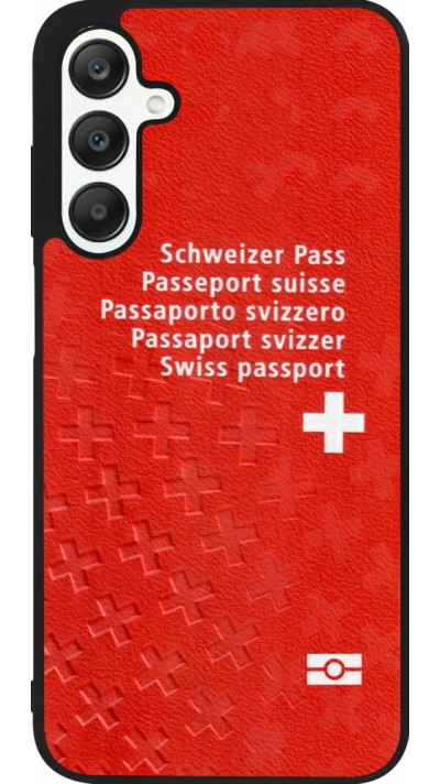 Samsung Galaxy A25 Case Hülle - Silikon schwarz Swiss Passport