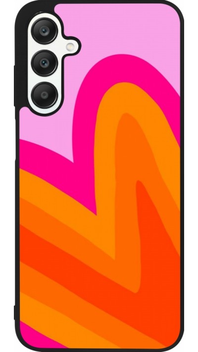 Samsung Galaxy A25 Case Hülle - Silikon schwarz Valentine 2024 heart gradient