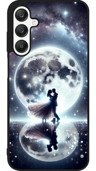 Samsung Galaxy A25 Case Hülle - Silikon schwarz Valentin 2024 Liebe unter dem Mond