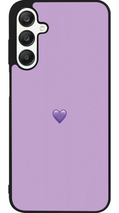 Samsung Galaxy A25 Case Hülle - Silikon schwarz Valentine 2023 purpule single heart