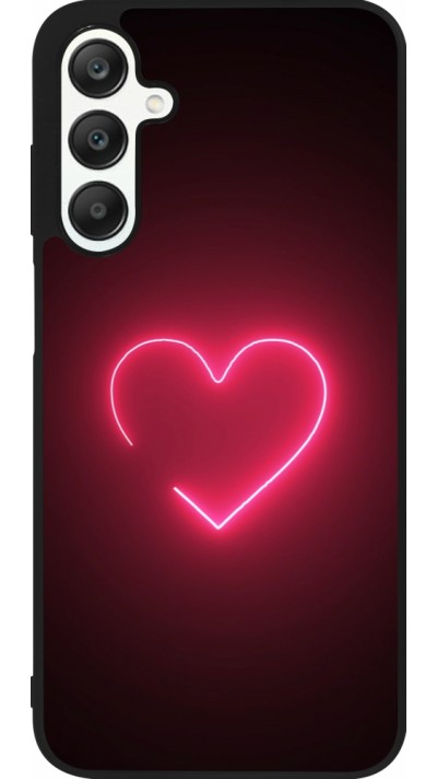 Samsung Galaxy A25 Case Hülle - Silikon schwarz Valentine 2023 single neon heart