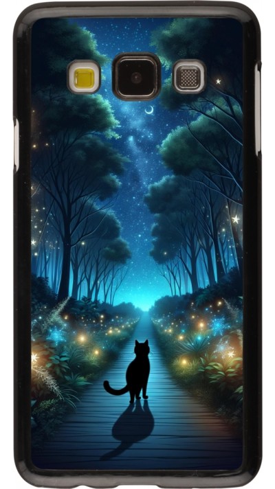 Samsung Galaxy A3 (2015) Case Hülle - Schwarze Katze Spaziergang