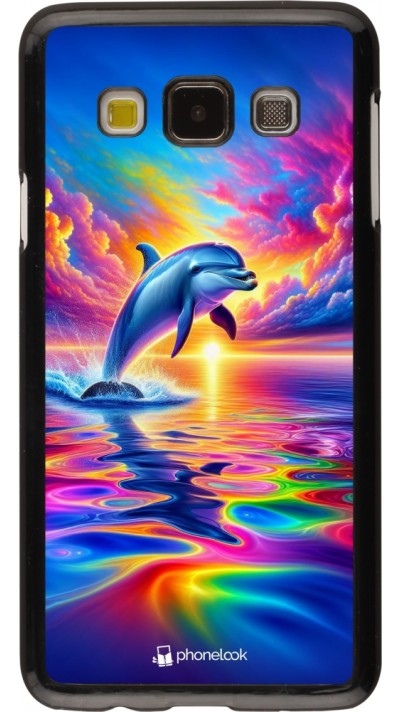 Samsung Galaxy A3 (2015) Case Hülle - Glücklicher Regenbogen-Delfin