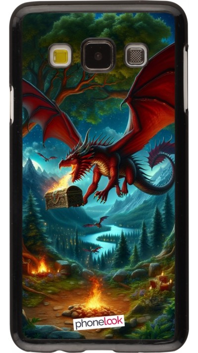 Samsung Galaxy A3 (2015) Case Hülle - Drache Fliegend Wald Schatz