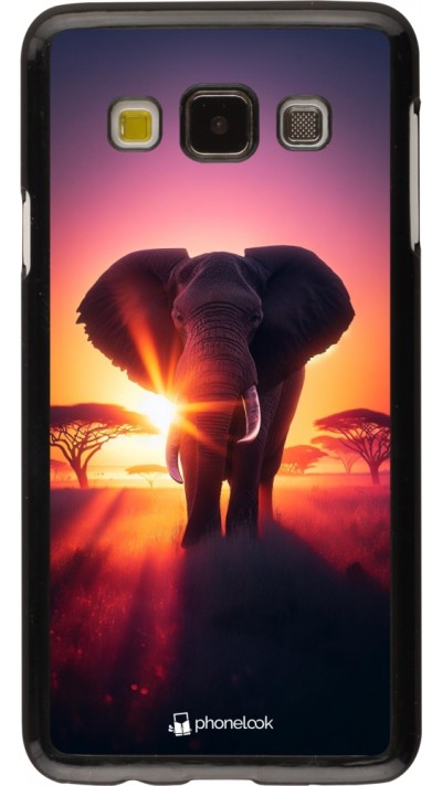 Samsung Galaxy A3 (2015) Case Hülle - Elefant Sonnenaufgang Schönheit