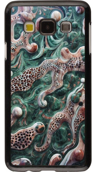 Samsung Galaxy A3 (2015) Case Hülle - Grüner Marmor und abstrakter Leopard