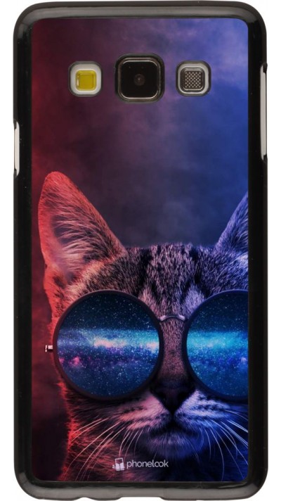 Hülle Samsung Galaxy A3 (2015) - Red Blue Cat Glasses