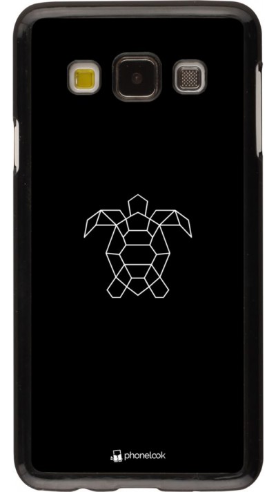 Hülle Samsung Galaxy A3 (2015) - Turtles lines on black