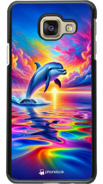 Samsung Galaxy A3 (2016) Case Hülle - Glücklicher Regenbogen-Delfin