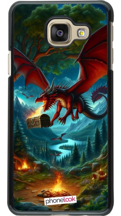 Samsung Galaxy A3 (2016) Case Hülle - Drache Fliegend Wald Schatz