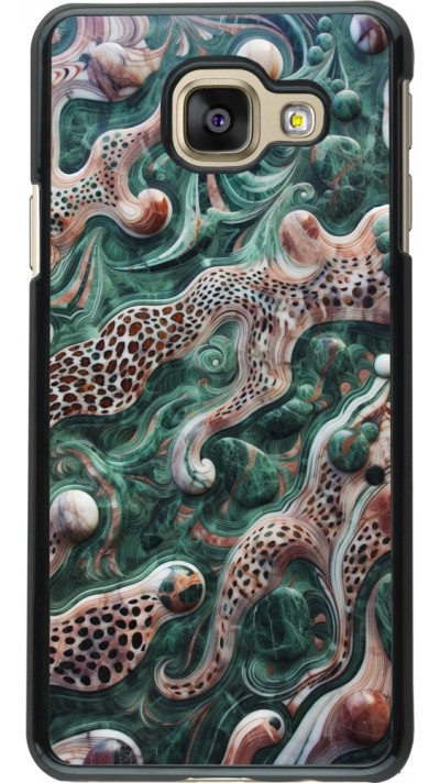 Samsung Galaxy A3 (2016) Case Hülle - Grüner Marmor und abstrakter Leopard