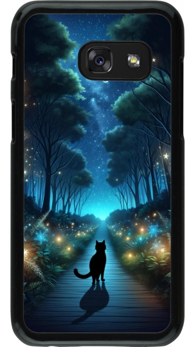 Samsung Galaxy A3 (2017) Case Hülle - Schwarze Katze Spaziergang