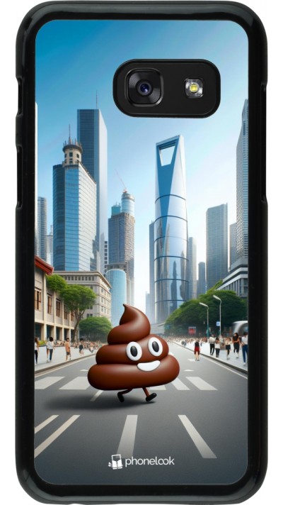 Samsung Galaxy A3 (2017) Case Hülle - Kackhaufen Emoji Spaziergang