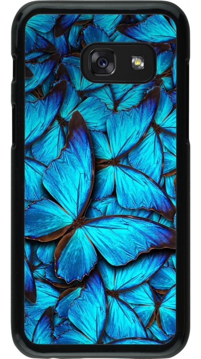 Hülle Samsung Galaxy A3 (2017) - Papillon - Bleu