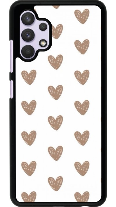 Samsung Galaxy A32 Case Hülle - Autumn 2024 brown hearts