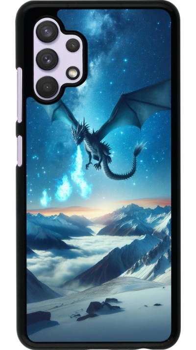 Samsung Galaxy A32 Case Hülle - Drache nächtliche Berg