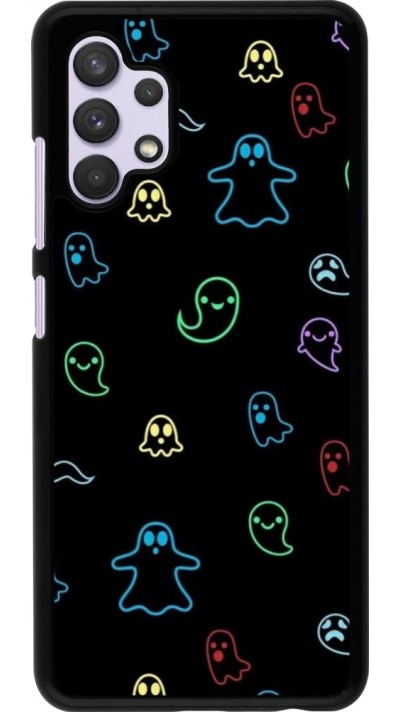 Samsung Galaxy A32 Case Hülle - Halloween 2024 colorful ghosts