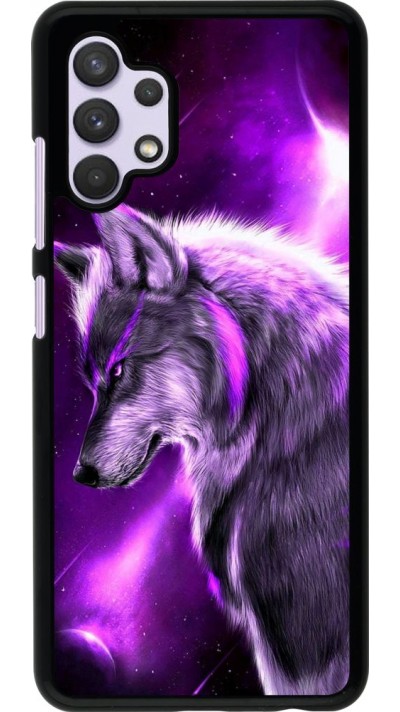 Hülle Samsung Galaxy A32 - Purple Sky Wolf