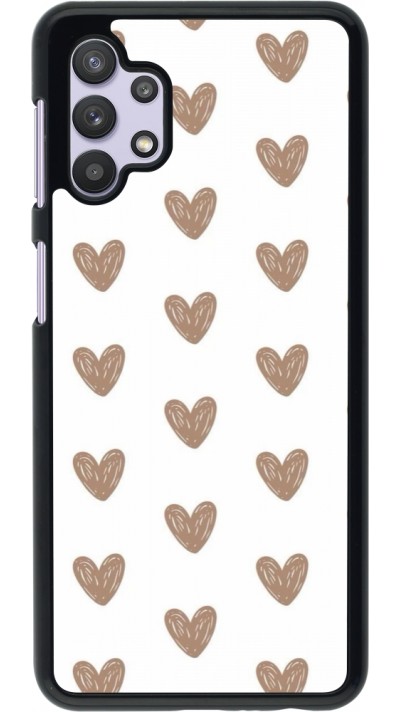 Samsung Galaxy A32 5G Case Hülle - Autumn 2024 brown hearts