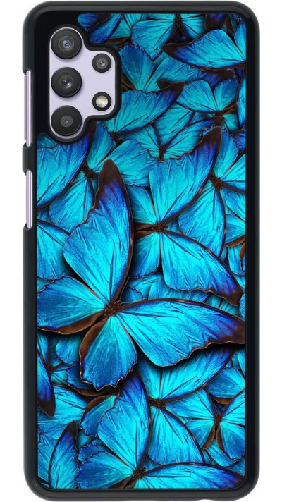 Hülle Samsung Galaxy A32 5G - Papillon - Bleu