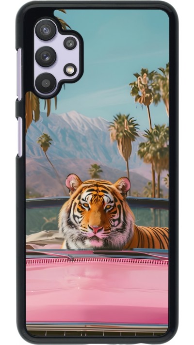 Samsung Galaxy A32 5G Case Hülle - Tiger Auto rosa
