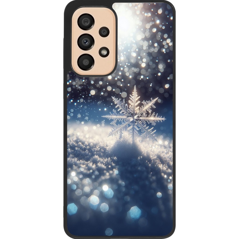 Samsung Galaxy A33 5G Case Hülle - Silikon schwarz Schneeflocke Solar Glanz