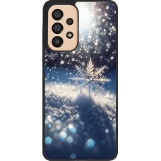 Samsung Galaxy A33 5G Case Hülle - Silikon schwarz Schneeflocke Solar Glanz