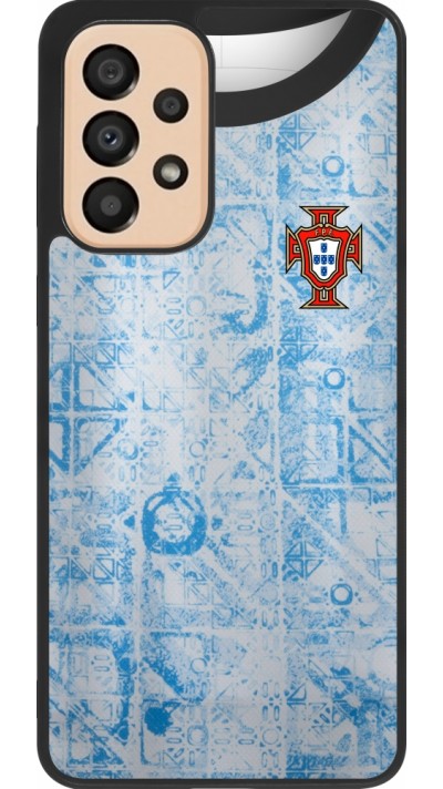 Samsung Galaxy A33 5G Case Hülle - Silikon schwarz Portugal Away personalisierbares Fussballtrikot