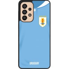 Samsung Galaxy A33 5G Case Hülle - Silikon schwarz Uruguay 2022 personalisierbares Fussballtrikot