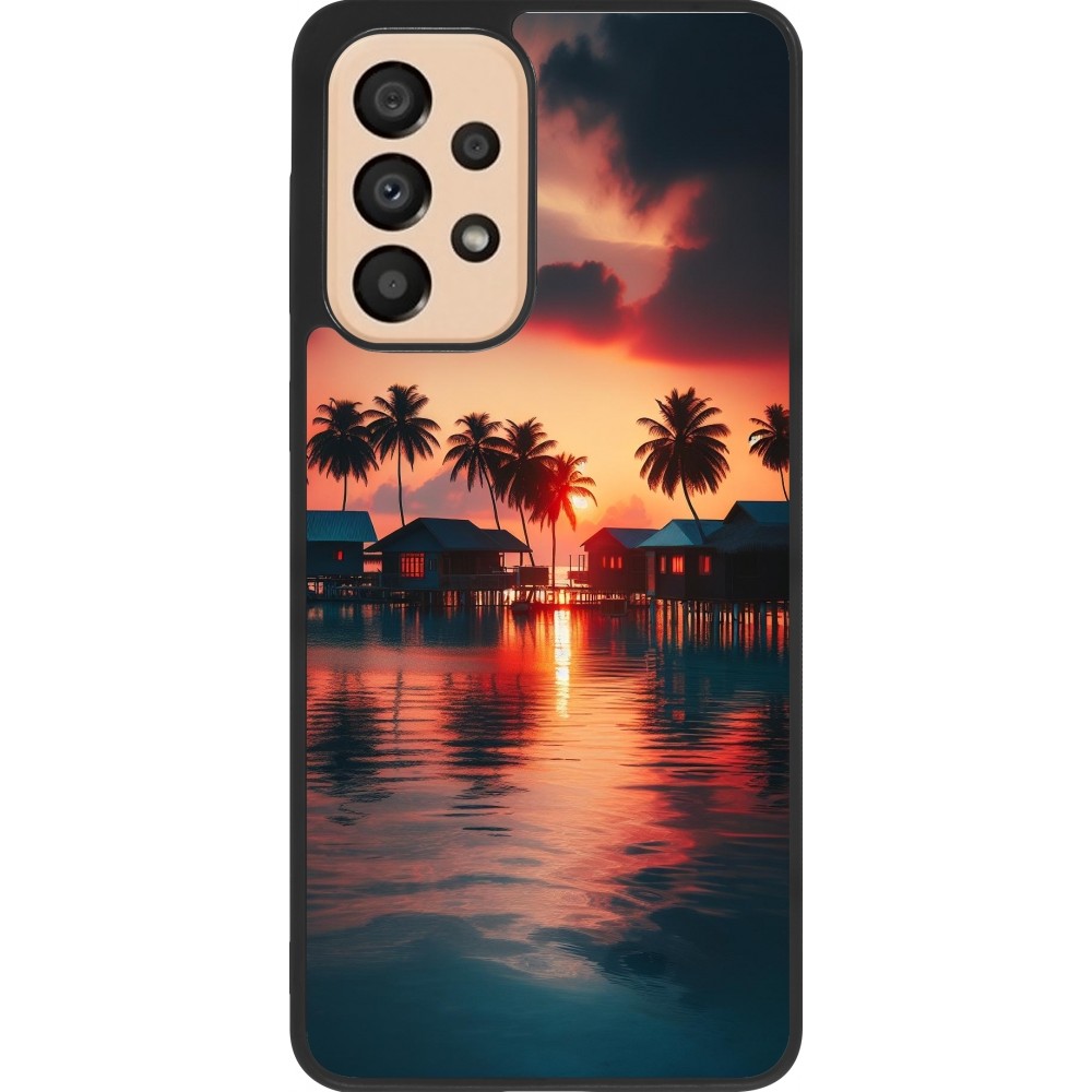 Samsung Galaxy A33 5G Case Hülle - Silikon schwarz Paradies Malediven