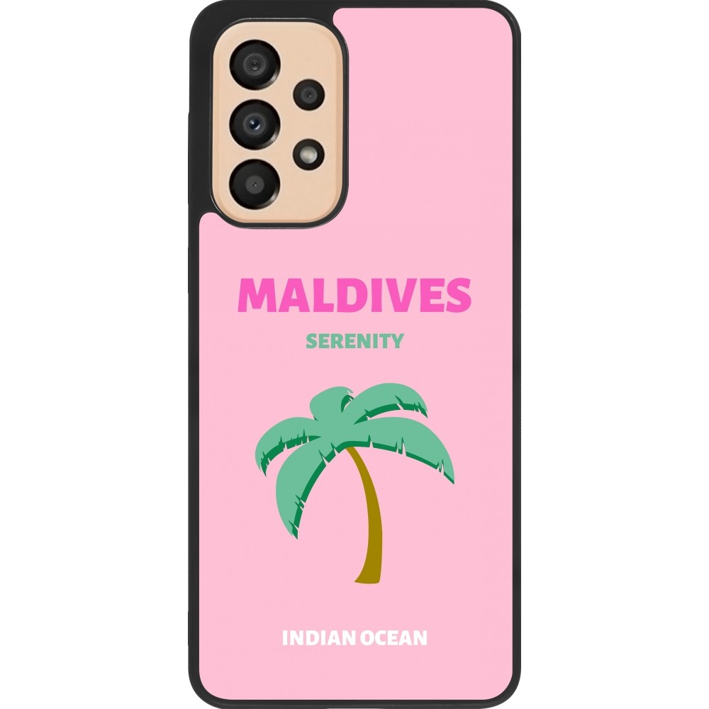 Samsung Galaxy A33 5G Case Hülle - Silikon schwarz Pop Summer Destination Maldives