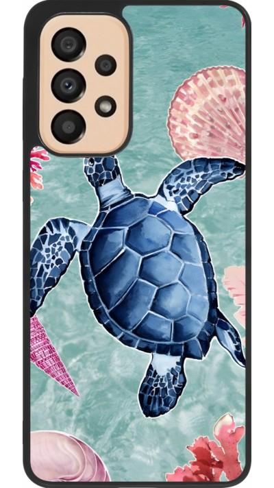 Samsung Galaxy A33 5G Case Hülle - Silikon schwarz Preppy Turtle