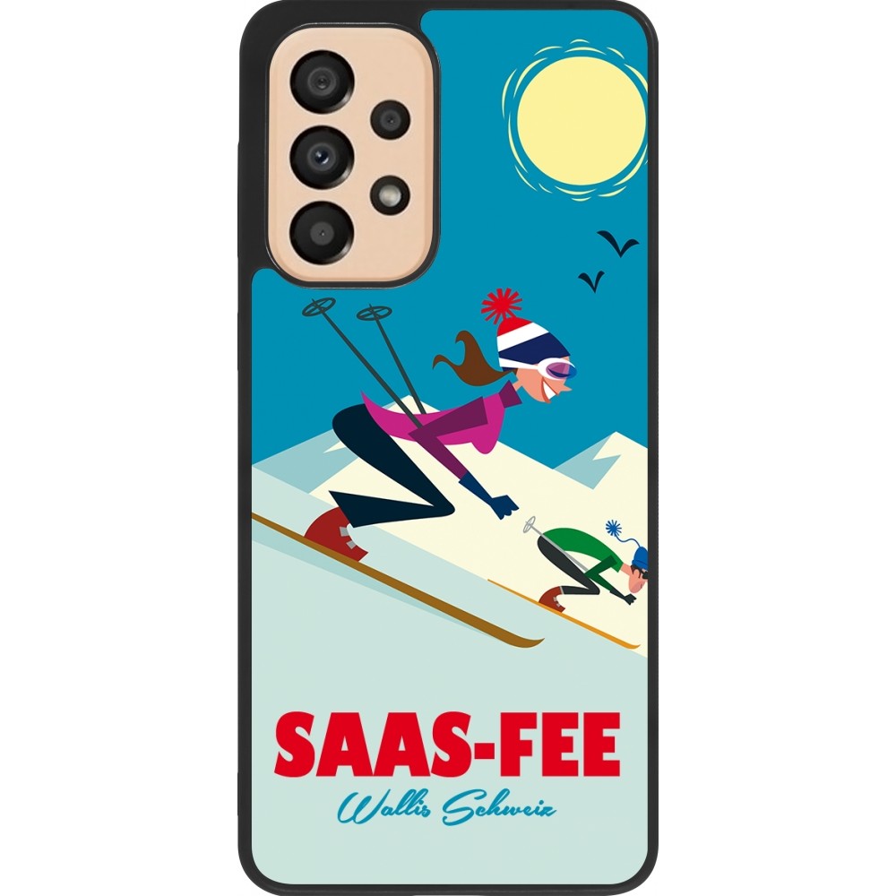 Samsung Galaxy A33 5G Case Hülle - Silikon schwarz Saas-Fee Ski Downhill