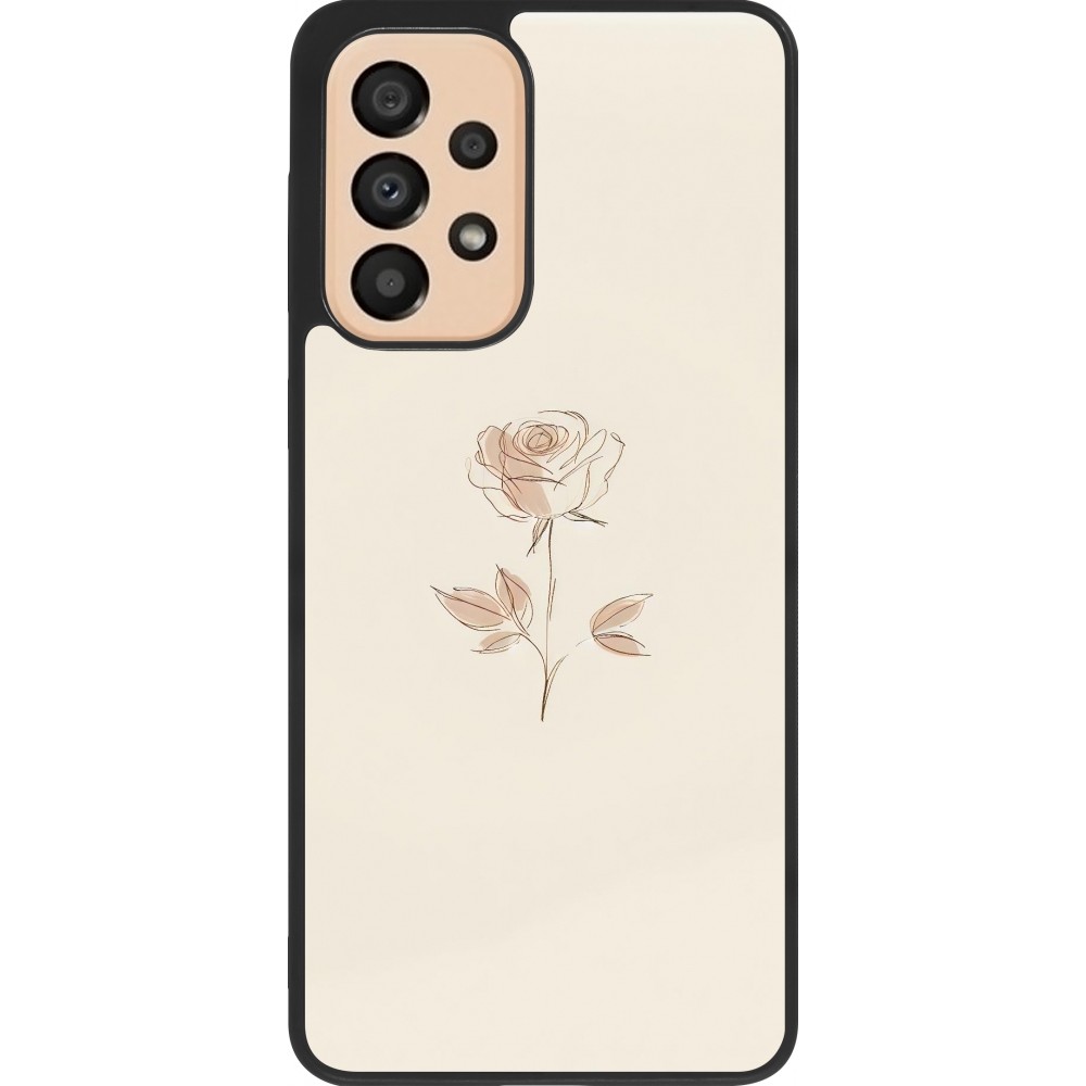 Samsung Galaxy A33 5G Case Hülle - Silikon schwarz Rosa Sand Minimalistisch