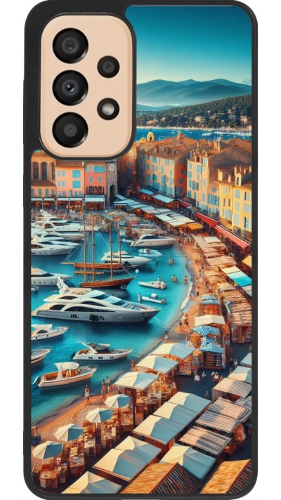 Samsung Galaxy A33 5G Case Hülle - Silikon schwarz Saint-Tropez Strand