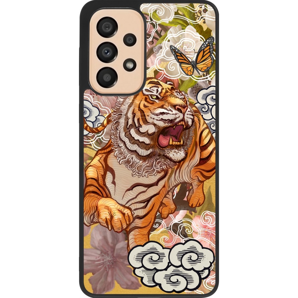 Samsung Galaxy A33 5G Case Hülle - Silikon schwarz Spring 23 japanese tiger