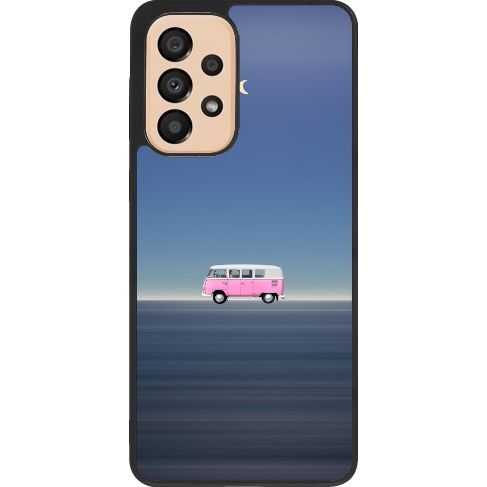 Samsung Galaxy A33 5G Case Hülle - Silikon schwarz Spring 23 pink bus