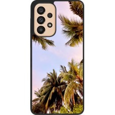 Samsung Galaxy A33 5G Case Hülle - Silikon schwarz Summer 2023 palm tree vibe