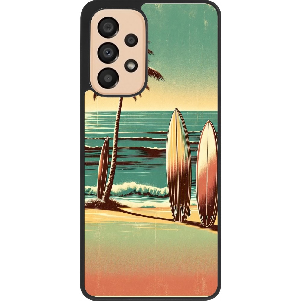 Samsung Galaxy A33 5G Case Hülle - Silikon schwarz Surf Paradise