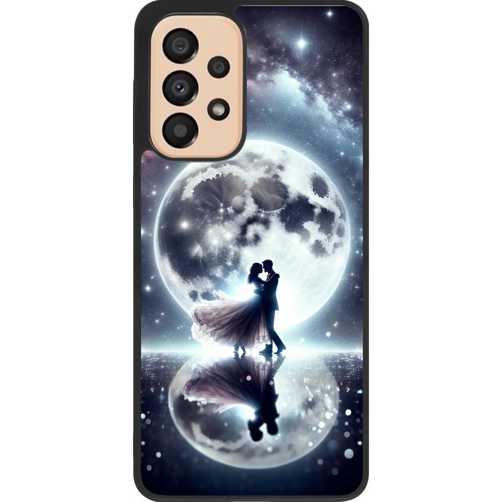 Samsung Galaxy A33 5G Case Hülle - Silikon schwarz Valentin 2024 Liebe unter dem Mond