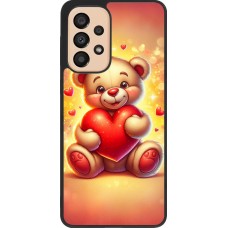 Samsung Galaxy A33 5G Case Hülle - Silikon schwarz Valentin 2024 Teddy Liebe