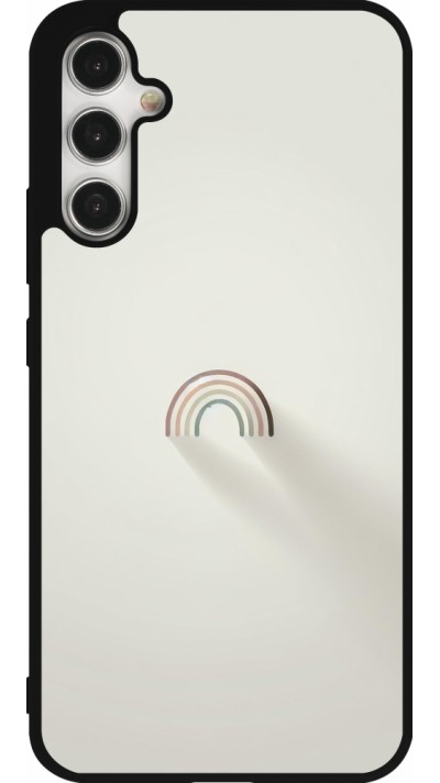 Samsung Galaxy A34 5G Case Hülle - Silikon schwarz Mini Regenbogen Minimal