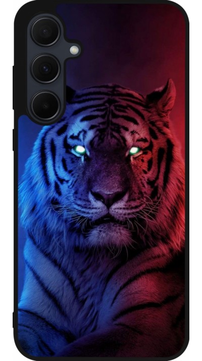 Samsung Galaxy A35 5G Case Hülle - Silikon schwarz Tiger Blue Red