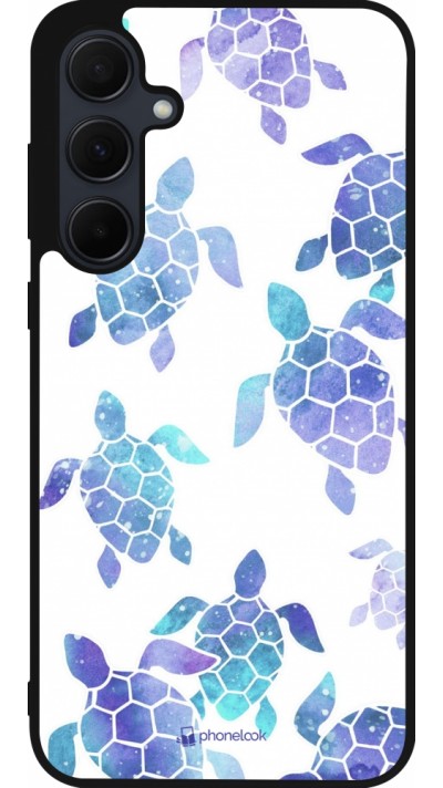 Samsung Galaxy A35 5G Case Hülle - Silikon schwarz Turtles pattern watercolor