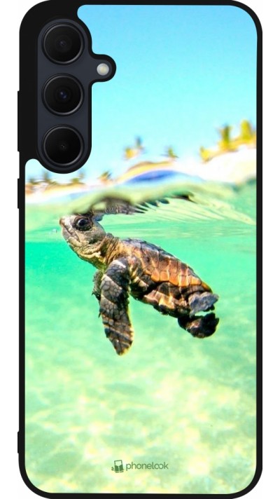 Samsung Galaxy A35 5G Case Hülle - Silikon schwarz Turtle Underwater