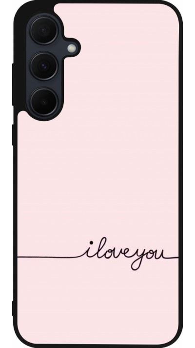 Samsung Galaxy A35 5G Case Hülle - Silikon schwarz Valentine 2023 i love you writing