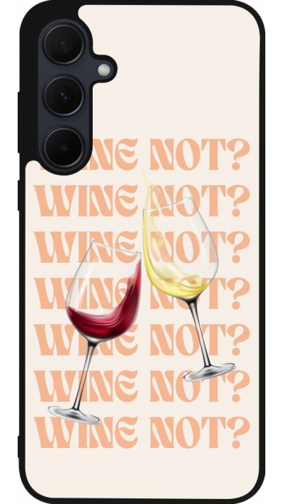 Samsung Galaxy A35 5G Case Hülle - Silikon schwarz Wine not