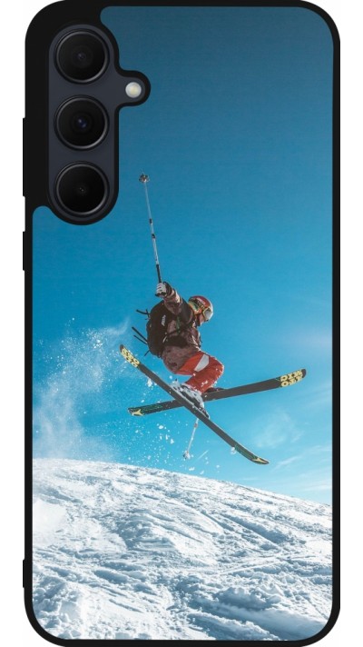 Samsung Galaxy A35 5G Case Hülle - Silikon schwarz Winter 22 Ski Jump