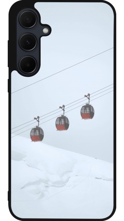 Samsung Galaxy A35 5G Case Hülle - Silikon schwarz Winter 22 ski lift