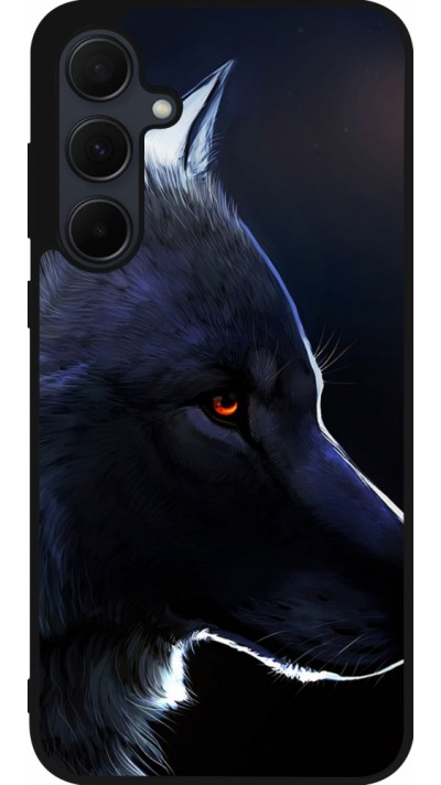 Samsung Galaxy A35 5G Case Hülle - Silikon schwarz Wolf Shape